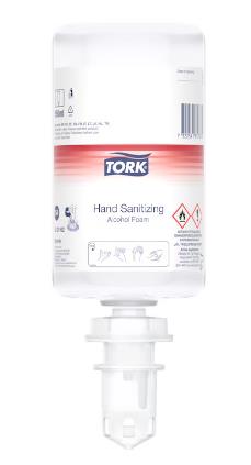 Händedesinfektionsschaum Tork Premium, mit Alkohol, 950ml Flasche, transparent,