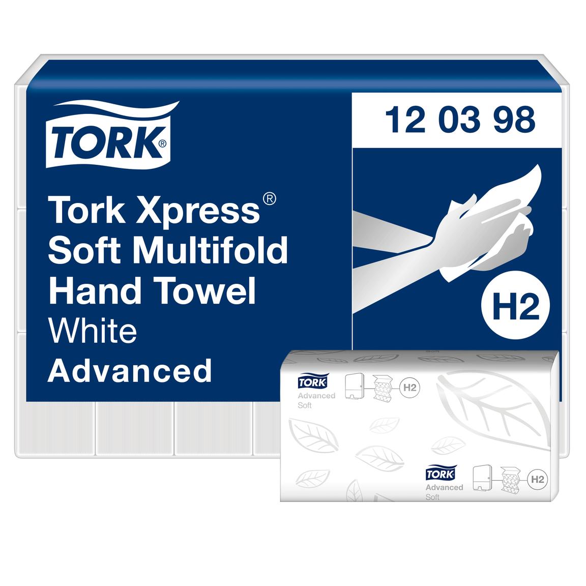 Falthandtücher Tork Advanced Multifold Xpress,H2, TAD/Tissue hochweiss, 2-lagig