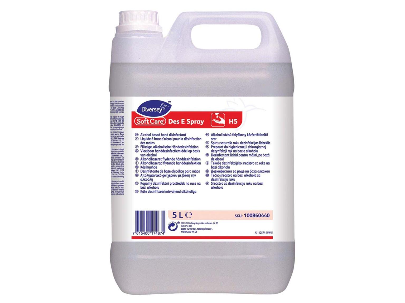 Händedesinfektionsmittel Soft Care Des, 2 x 5 L Händedesinfektionsmittel Soft Care Des, 2 x 5 L