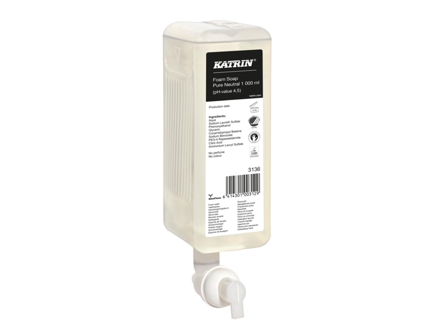 Katrin Handwaschschaum 1.0 Liter hautfreundlich, neutraler Duft Katrin Handwaschschaum 1.0 Liter hautfreundlich, neutraler Duft