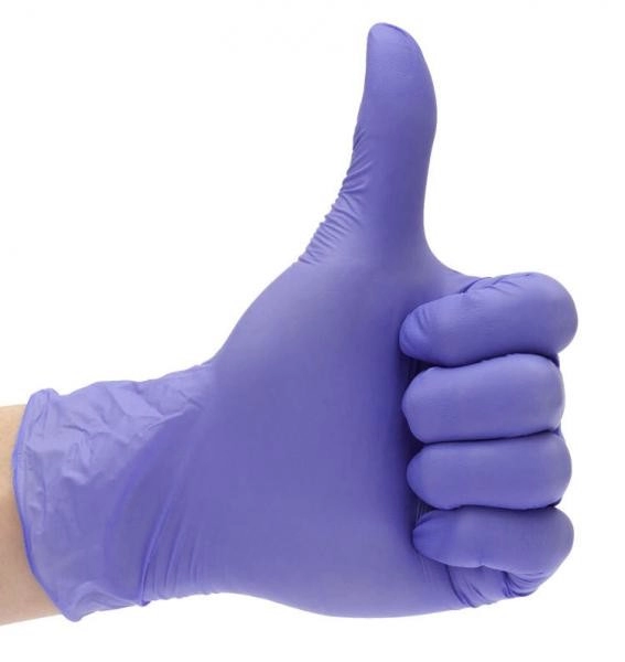 Nitril-Handschuhe, Puderfrei, Grösse L, 10x100 Stück 1 Karton Nitril-Handschuhe, Puderfrei, Grösse L, 10x100 Stück 1 Karton