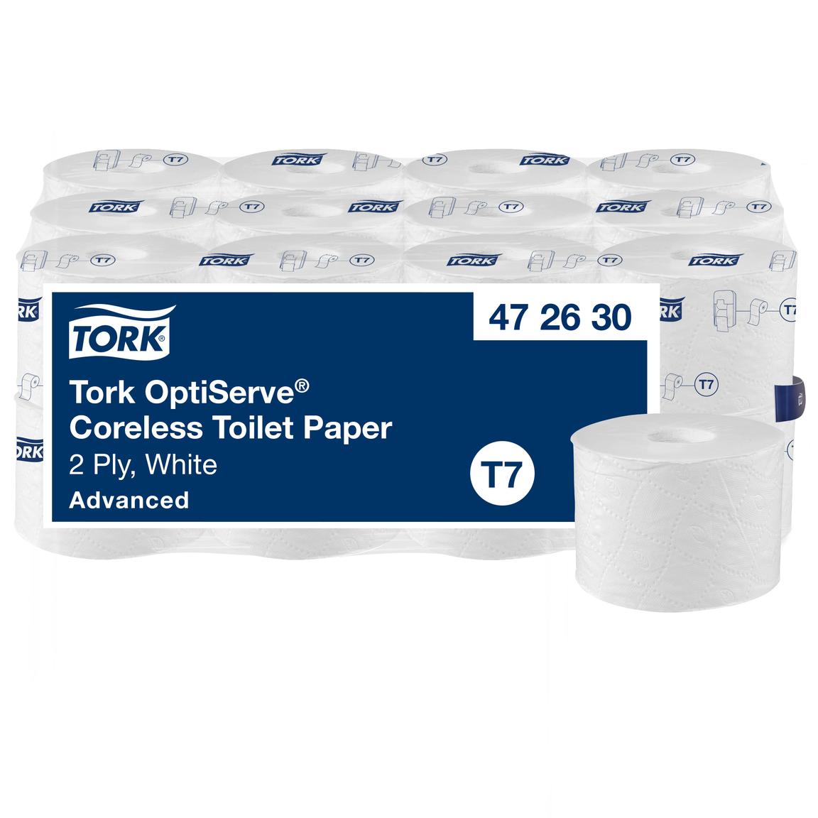 WC-Papier Tork Optiserve Midi Advanced, hülsenlos, Tissue, (T7), 2-lagig,