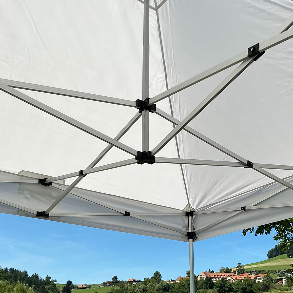 Profi Pavillon weiss 3 x 3 m, mit 40 mm Hexagon Aluminium-Profil