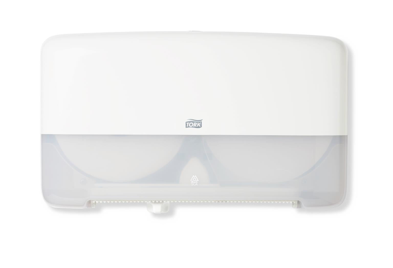 Tork Doppelrollenspender für Mini Jumbo Toilettenpapier, B432 x H256 x T146 mm Tork Doppelrollenspender für Mini Jumbo Toilettenpapier, B432 x H256 x T146 mm