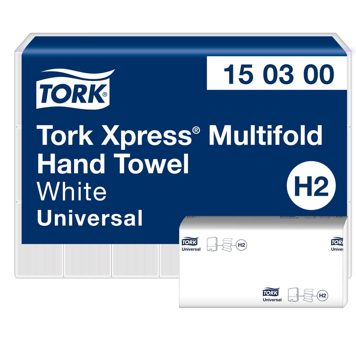Falthandtücher Tork Xpress Universal, H2, 2-lagig Tissue, 34 x 19.6 cm,