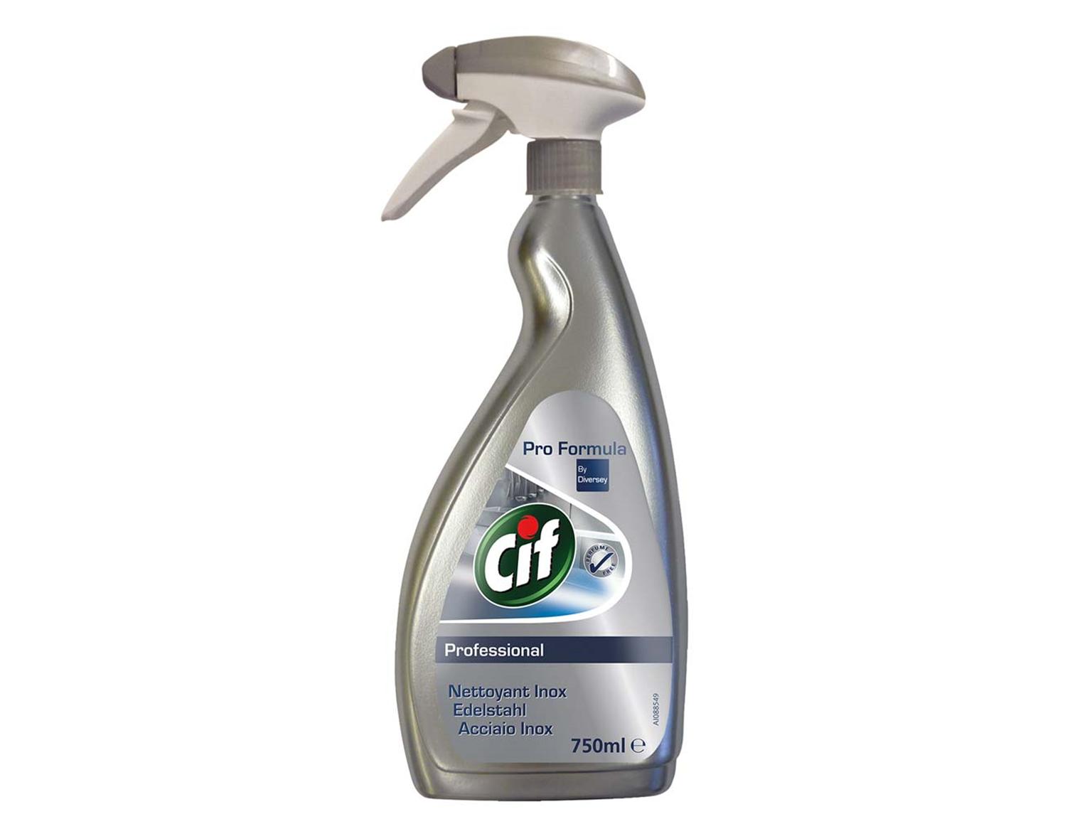 Cif Professional Edelstahl- & Glasreiniger 6x750 ml