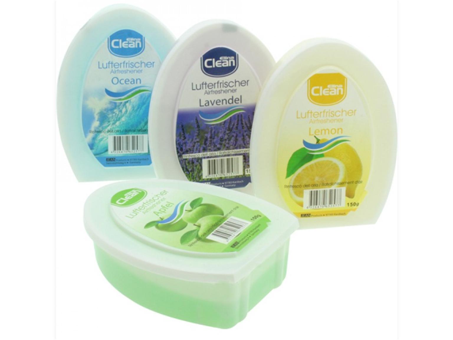 Duftgel Clean assortiert, 13 x 9.5 cm, 150g Schale, vier angenehme Düfte: