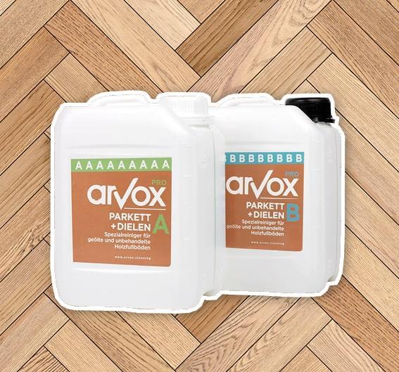 Spezialreiniger Arvox Pro Parkett+Dielen 2-Komponenten-Reiniger (2 x 5 LIter)