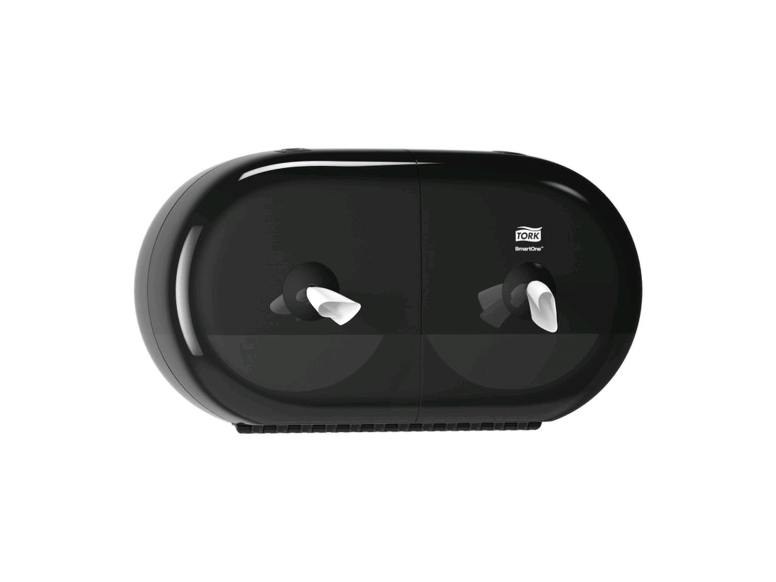 WC-Papier Spender Mini Smart One T9 Kunstsoff, schwarz, B398 x H221 x T156mm WC-Papier Spender Mini Smart One T9 Kunstsoff, schwarz, B398 x H221 x T156mm