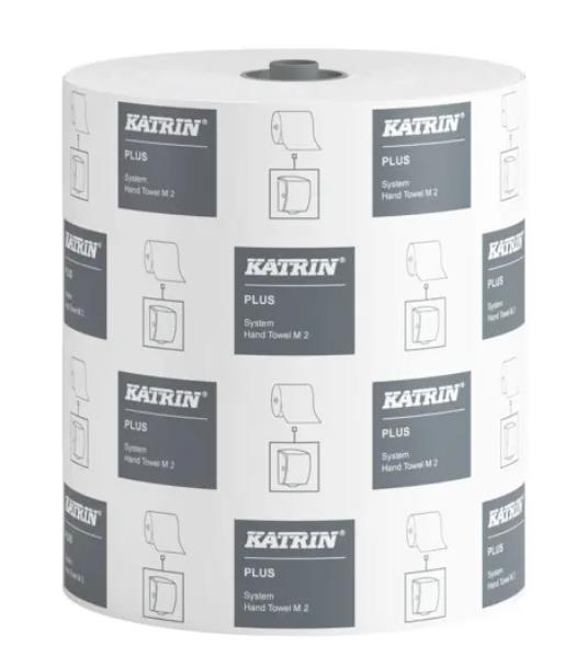 Handtuchrolle Katrin plus M2, Tissue hochweiss, 2-lagig, 21 cm x 180 lfm,