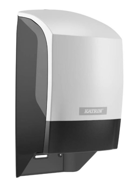 WC-Papier Spender Katrin, Kunststoff weiss, 312 x 152 x 172 mm,